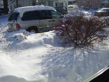 First snowfall in 2005.  We got almost 6 inches.