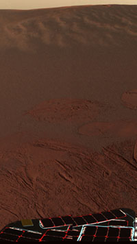 Opportunity's First Color Image!      Credit: NASA/JPL/MER